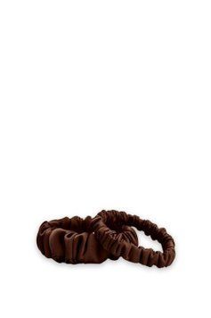 Шовкові резинки набір з 2 шт шоколад SCRUNCHIE-SET-CHOCO фото