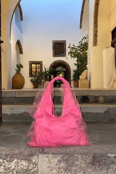 Сумка з фатином SORRY FOR MY HAIR COSMETICS рожева TULLE-BAG-PINK фото